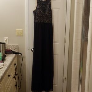 Navy blue and nude ball gown size 7